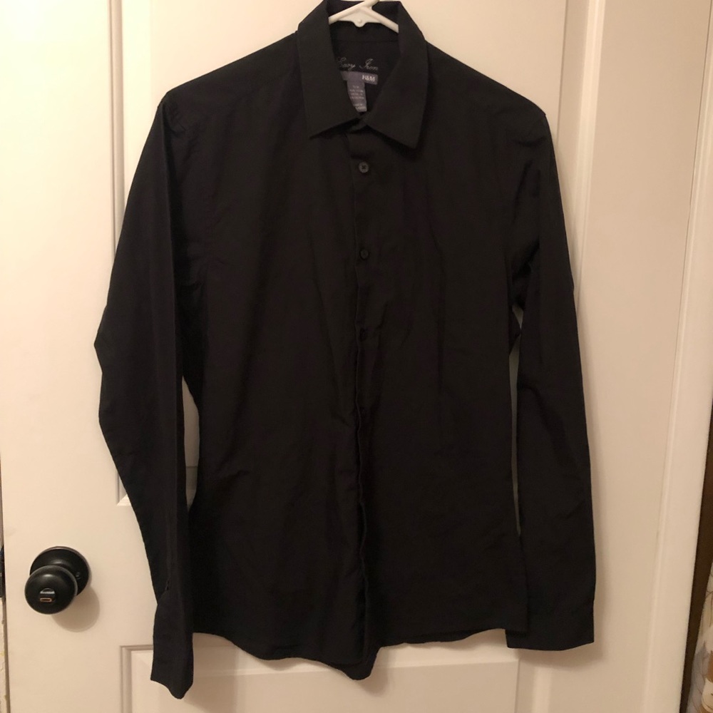 H&M dress shirt black